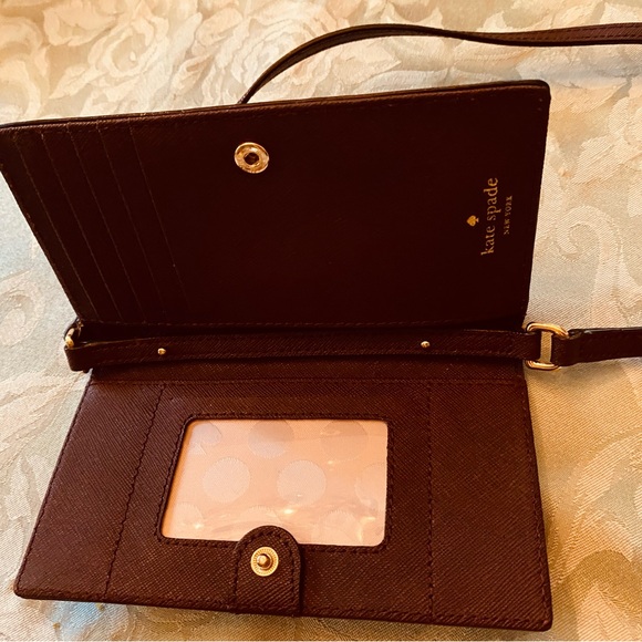 Kate Spade Crossbody Wallet in Classic Burgundy Leather - Picture 3 of 6